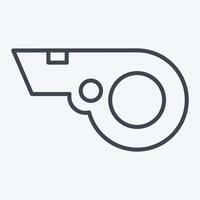 Icon Whistle. related to Football symbol. line style. simple design illustration vector