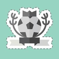 Sticker line cut Championship. related to Football symbol. simple design illustration vector