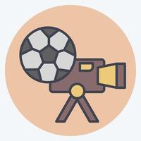 Icon Live. related to Football symbol. color mate style. simple design illustration vector