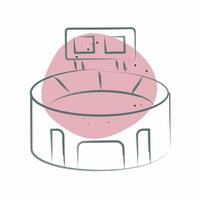 Icon Stadium. related to Football symbol. Color Spot Style. simple design illustration vector