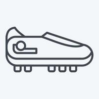 Icon Shoes. related to Football symbol. line style. simple design illustration vector