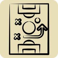 Icon Tactics. related to Football symbol. hand drawn style. simple design illustration vector