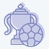 Icon Trophy. related to Football symbol. two tone style. simple design illustration vector