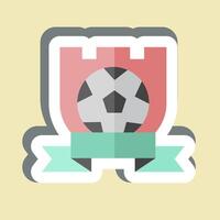 Sticker Symbol Team. related to Football symbol. simple design illustration vector