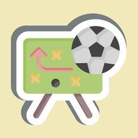 Sticker Strategy. related to Football symbol. simple design illustration vector