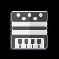 Icon Accordion. related to Parade symbol. glossy style. simple design illustration vector