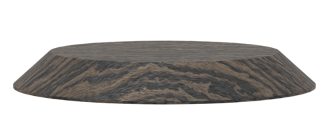 empty round or cylinder wood podium isolated with transparent background png