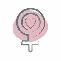 Icon Love. related to Woman Day symbol. Color Spot Style. simple design illustration vector