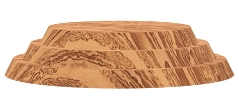 leeren runden oder Zylinder Holz Podium isoliert mit transparent Hintergrund png