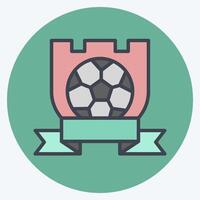 Icon Symbol Team. related to Football symbol. color mate style. simple design illustration vector