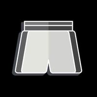 Icon Football Trousers. related to Football symbol. glossy style. simple design illustration vector