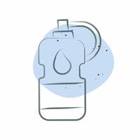 Icon Water Bottle. related to Football symbol. Color Spot Style. simple design illustration vector