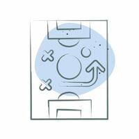 Icon Tactics. related to Football symbol. Color Spot Style. simple design illustration vector