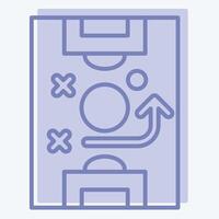 Icon Tactics. related to Football symbol. two tone style. simple design illustration vector