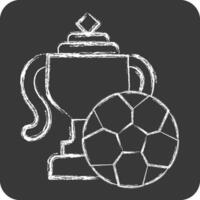 Icon Trophy. related to Football symbol. chalk Style. simple design illustration vector