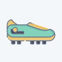 Icon Shoes. related to Football symbol. doodle style. simple design illustration vector