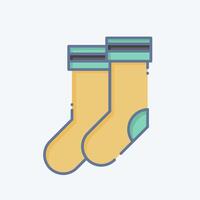 Icon Sock. related to Football symbol. doodle style. simple design illustration vector