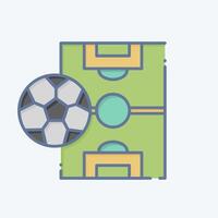 icono deporte campo. relacionado a fútbol americano símbolo. garabatear estilo. sencillo diseño ilustración vector