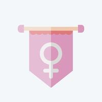 Icon Banner. related to Woman Day symbol. flat style. simple design illustration vector