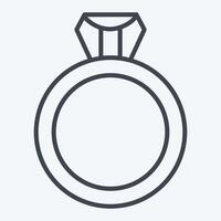 Icon Ring. related to Woman Day symbol. line style. simple design illustration vector