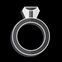 Icon Ring. related to Woman Day symbol. glossy style. simple design illustration vector