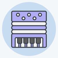 Icon Accordion. related to Parade symbol. color mate style. simple design illustration vector