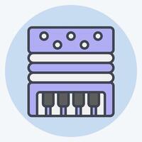 Icon Accordion. related to Parade symbol. color mate style. simple design illustration vector