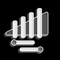 Icon Xylophone. related to Parade symbol. glossy style. simple design illustration vector