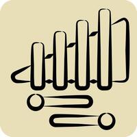 Icon Xylophone. related to Parade symbol. hand drawn style. simple design illustration vector