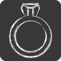 Icon Ring. related to Woman Day symbol. chalk Style. simple design illustration vector