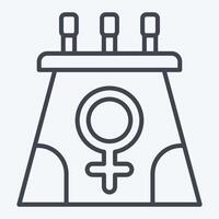 Icon Speech. related to Woman Day symbol. line style. simple design illustration vector