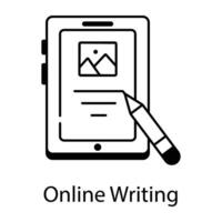 Writing Materials Line Style Icon vector