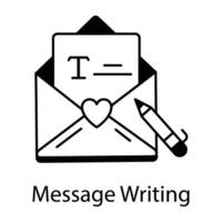 Writing Materials Line Style Icon vector