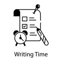 Writing and Editing Linear Icon vector