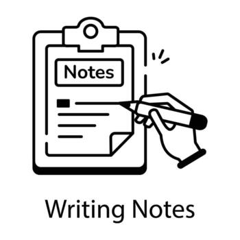 escritura y edición lineal icono vector