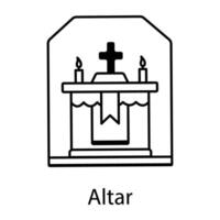 católico rituales lineal íconos vector