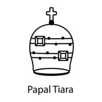 Catholic Faith Linear Icons vector