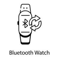 Linear Icons Depicting Watch Features vector