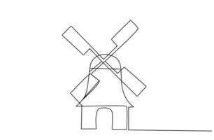 mill farm object building line art design vector