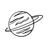 Doodle Planet Saturn vector