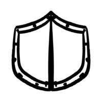 Shield doodle handdrawn vector