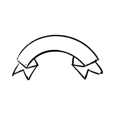 Handdrawn ribbon banner