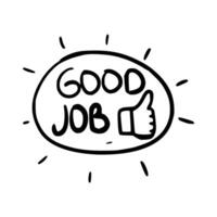 Good job Motivation Sticker Design vector
