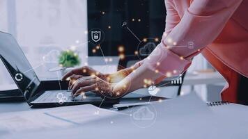 Digital transformation change management, internet of things. new technology bigdata and business process strategy, customer service management, cloud computing, smart industry.Ai technology. video