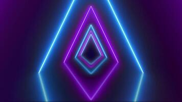 blue and purple futuristic tunnel abstract beam, club concepts corridor discotheque effect, illuminated fluorescent electronic glowing background animation video