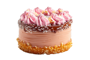 Pink Frosting Cake With Sprinkles png