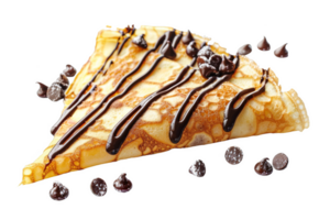 Crepe With Chocolate Drizzle png