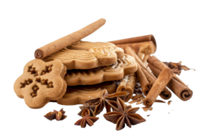 Heap of Cookies With Cinnamons and Star Anise png