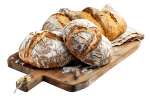 hölzern Schneiden Tafel mit Brote von Brot png