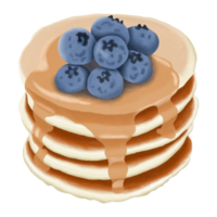 carino acquerello pancake clip arte - Scarica prima colazione illustrazione png